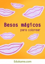 Juegos y actividades "Besos para colorear"