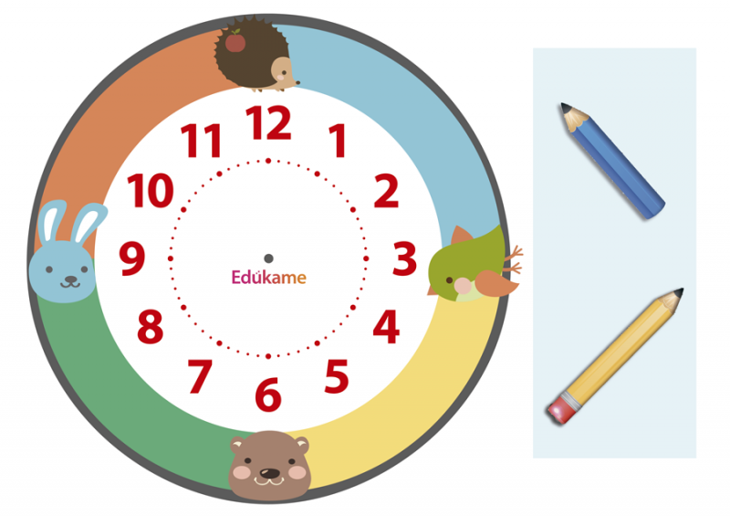 Almuerzo Beneficiario Medieval Un reloj infantil para aprender las horas | Edúkame