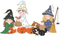 Los niños en Halloween