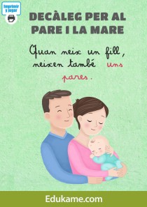 Jocs i activitats "Decàleg per al pare i la mare"